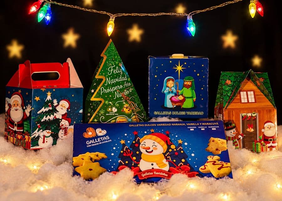 Cajas navideñas de galletas Corazones de Cazucá
