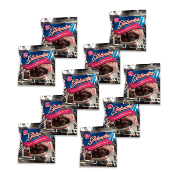 10 Paquetes Glotoncitas (Galletas cubiertas de chocolate)